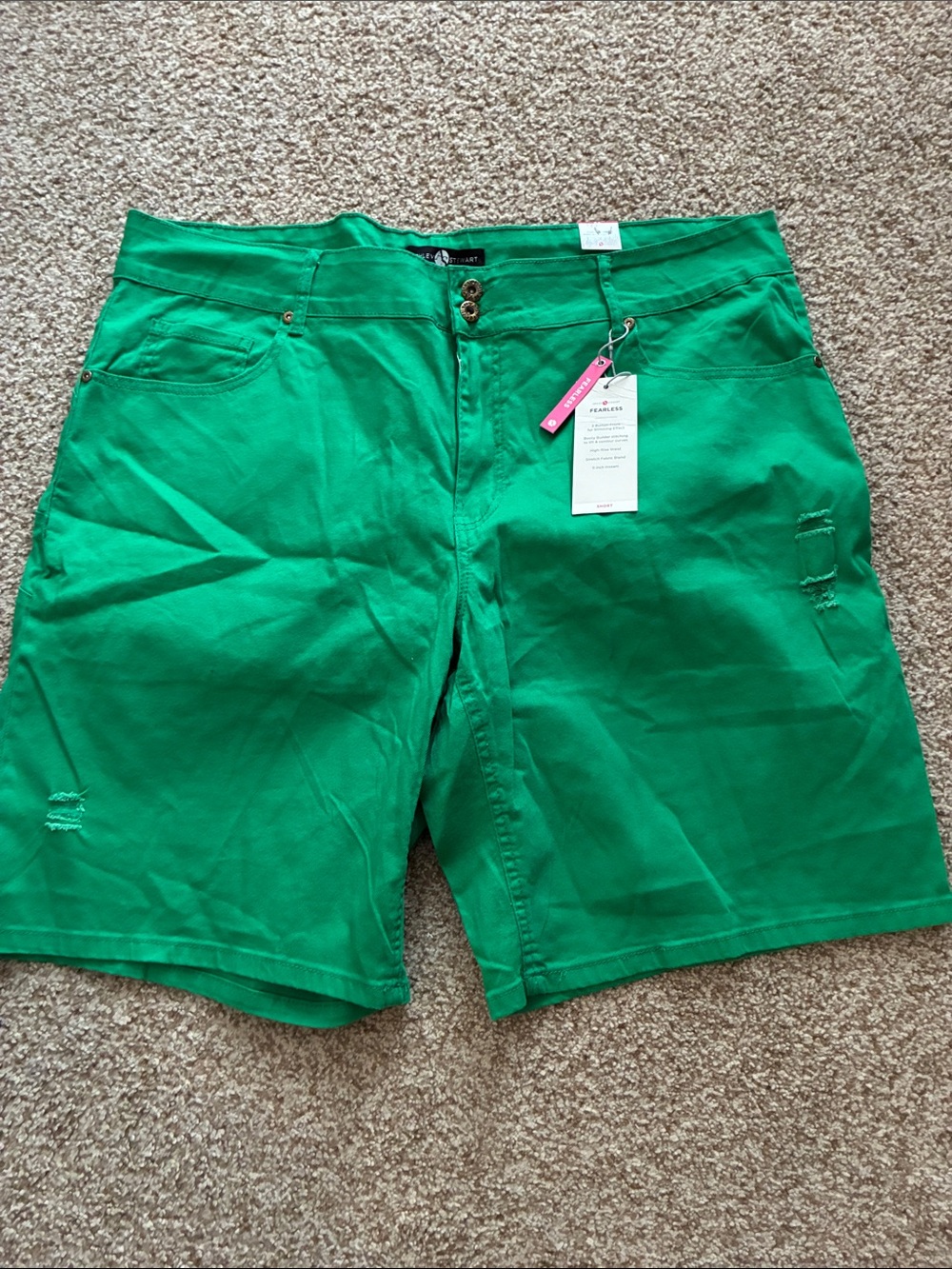 Ashley Stewart Green Bermuda Shorts Size 22 NWT
